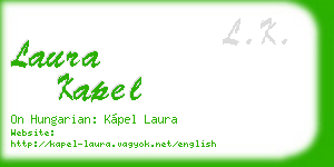 laura kapel business card